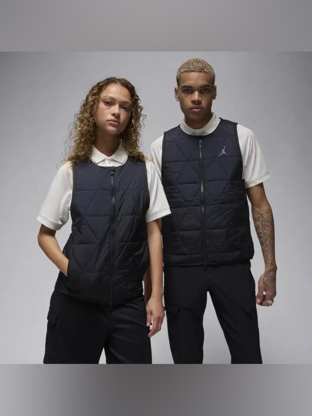 Nike Air Jordan Sport unisex Quilted Golf Vest Black Size M Jumpman Puffer